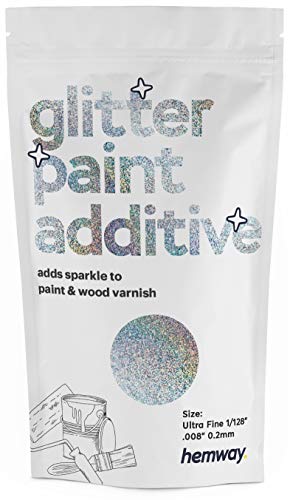 Hemway Glitter Paint Additive Ultrafine 1/128" .008" 0.2MM Emulsion Water Based Paints Wall