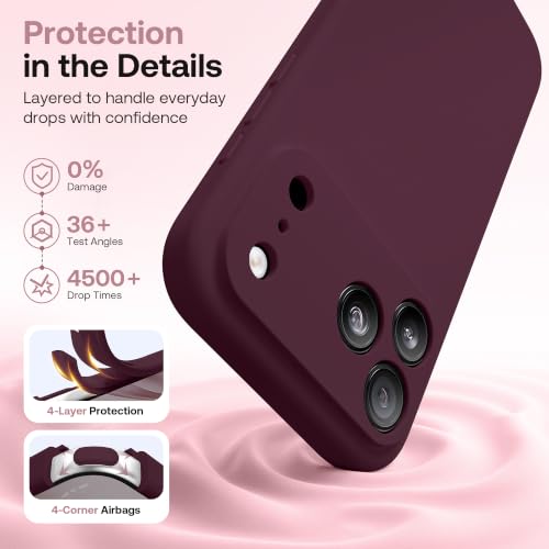 Image of GolbinBox Magnetic for iPhone 17 Pro Max Case, Silicone Cover, Deep Cherry