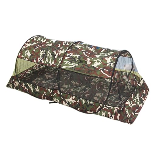 Tienda de campaña de malla de malla para exteriores con bolsa de transporte, red multifuncional para cama, patio, camping, viajes, compacta y ligera, tienda de campaña portátil plegable antimosquitos