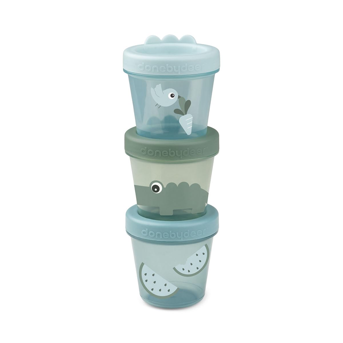 Done by Deer Babyvoeding bewaarpotjes Croco Groen