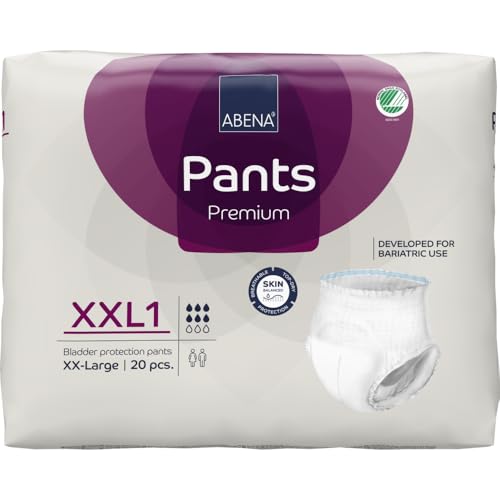 ABENA Pants XXL1, 20 pezzo | Premium pantaloni a mutandina per incontinenza da uomo e donna | Traspiranti e confortevoli | Ad assorbimento rapido | Discreti ed efficaci | Controllo degli odori