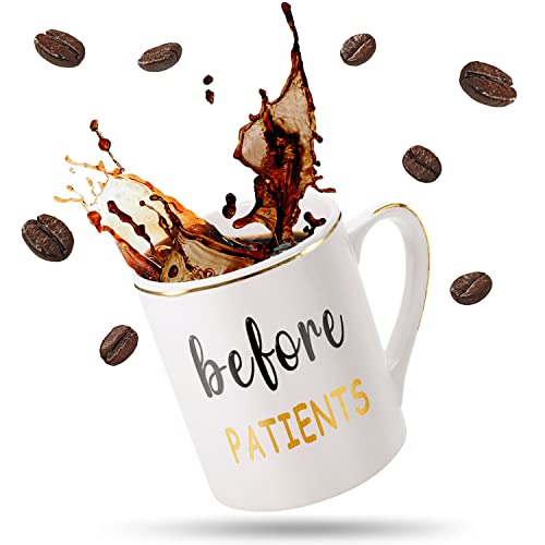 Fondblou Before Patients After Patients Set, 12Oz Coffee Mug & 18Oz Wine Glass, Gifts Idea For Nurses,Doctors,Dentists,Hygienists,Assistants,Physician,Rn,Unique Birthday Graduation Nurses Day Gifts #TOP2