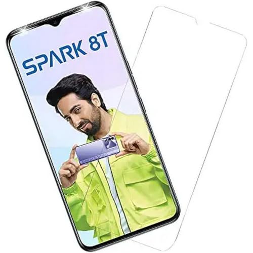 Image of Embed HD-Clear Screen Guard for Techno Spark 8T - Harder or Durable Plastic & More Impact-Resistant Than Glass, with Free Installation Kit