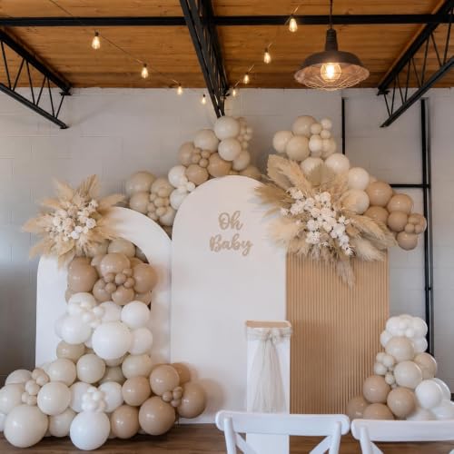 Image of Togvu White Sand Balloons, 50Pack 12 Inch Cream Beige Latex Party Balloons for Wedding Baby Shower Bridal Shower Graduation Easter Birthday Party Decorations