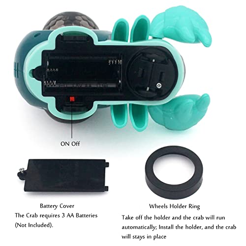 Tipmant Baby Toddler Electric Crab Cute Electronic Animal Vehicle Car Toy Crawl, Play Music, Dazzling Light Kids Birthday (Green) #TOP4