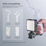 NEEWER Triple Cold Shoe Mount Plate for Mic LED Light, Metal Extension Bracket Microphone Stand Rig 1/4" 3/8" Compatible with DJI OSMO Mobile Zhiyun Feiyu Vimble Hohem Phone Gimbal Stabilizer, CA173
