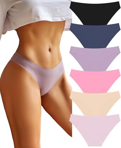 6 Pack Women’s Underwear Seamless Biki…