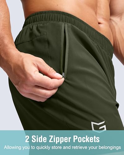 Image of G Gradual Men's Athletic Running Shorts with Zipper Pockets Quick Dry 7 inch / 5 inch / 9 inch Workout Gym Shorts for Basketball Hiking
