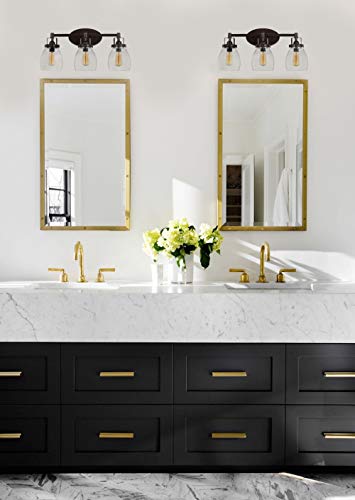 Image of Generation Lighting 4414503-782 Belton Three - Light Wall /Bath Vanity Style Fixture, Heirloom Bronze