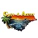 Aimant de réfrigérateur 3D Cote d'Azur France - Souvenir de voyage - Autocollant magnétique peint à la main
