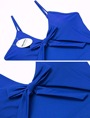 Qearal One Piece Bathing Suit For Women Sexy Maternity Swimsuit Cup Beach Swim Suit (L, 02 Blue) #TOP6