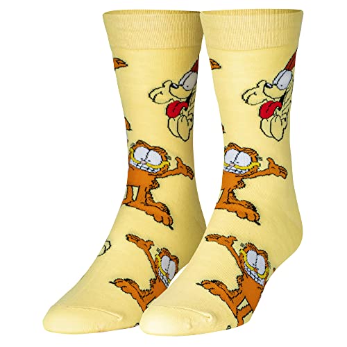 Crazy Socks Garfield Meias masculinas divertidas estampadas, Garfield, G