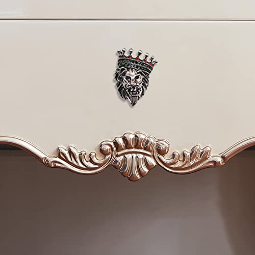 Glrovazas Lion Cabinet Knob, Retro Knob 6 Pcs Crown Handle Creative Animal Handle Cabinet Handle Dressing Table Knob Decoration Furniture Drawer Knob #TOP6