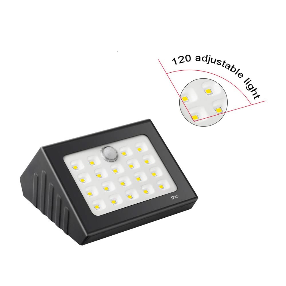 Gniazdo fabryczne nowoczesne solarne oświetlenie ścienne czujnik podczerwieni zewnętrzny kinkiet ścienny LED chip wodoodporna lampa ścienna na patio balkon trawnik ogród willa park dziedziniec oświetlenie latarnia ścienna (rozmiar: jeden rozmiar