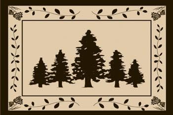 Outdoor Ground Mat for Picnics, RV, Beach, Camping (9x12 Feet), Trees