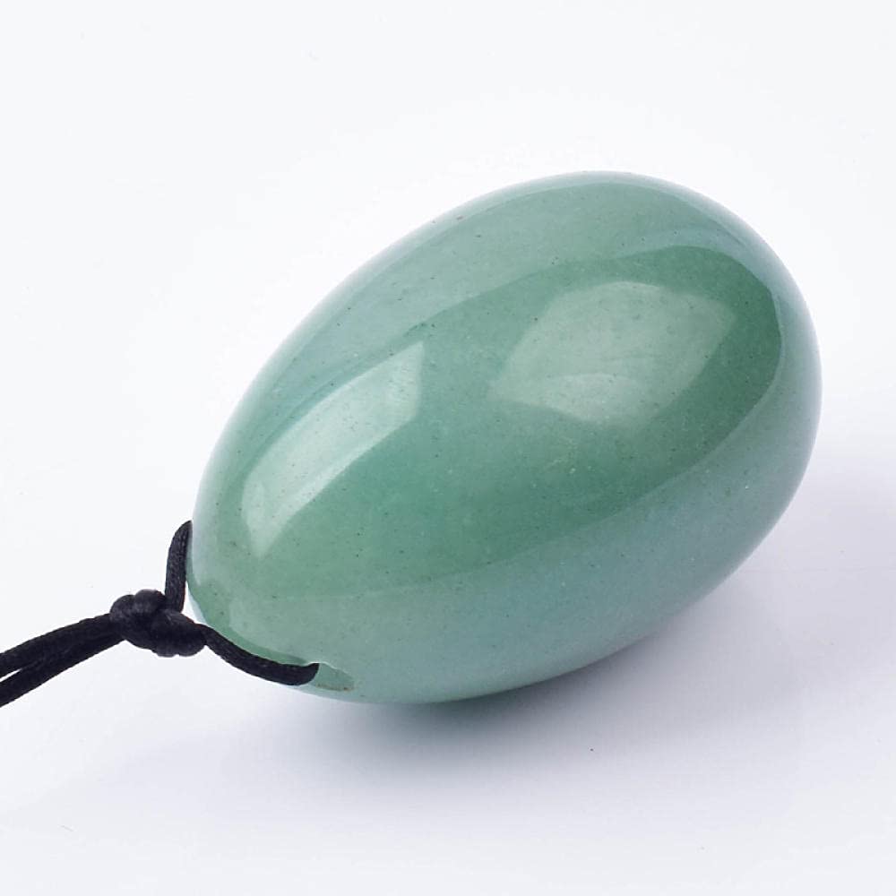 45X30MM Naturel Jade Yoni Egg Femmes et Hommes Outil D'exercice Kegel pour Plancher Pelvien -BA