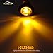 Partsam 20x 3/4 inch Amber LED Side Marker Clearance Light with Plug, Sealed Mini Round 3/4