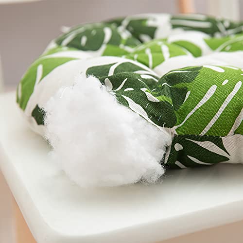 Round Chair Cushion Pad Bistro Seat Cushions Tropical Palm Leaves Pattern Dining Chair Seat Pads Indoor Outdoor Cotton Thick Seat Cushions For Garden Patio Home Office Sofa Living Room 16 Inch #TOP2