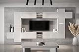 Photo Gallery furnitech an91new-21w-hg2 - parete per soggiorno, con mensole e armadio tv, mobili da soggiorno senza led Photo Gallery furnitech an91new-21w-hg2 - parete per soggiorno, con mensole e armadio tv, mobili da soggiorno senza led
