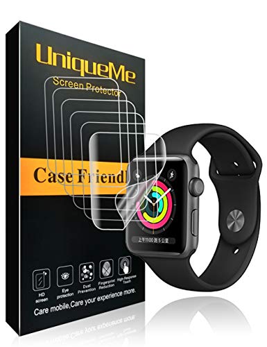 INGLE [6 Pack] for Apple Watch Series 3/2/1 Screen Protector (42mm), [Anti-Bubble] [HD Clear] Full Coverage Film