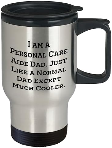 Funny Gifts for Personal Care Aide Dads, Unique Birthday Unique Gifts from Kids, Cool Travel Mug for Father's Day image 4
