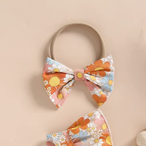 Yingisfitm Toddler Baby Girl Summer Clothes Floral Print Sleeveless Ruffle Romper And Headband Cute Boho Outfit (Floral Colorful, 12-18 Months) #TOP2