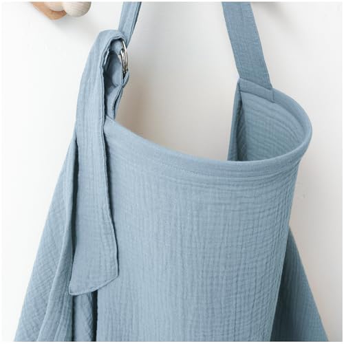 Image of MairMore Muslin Nursing Covers for Breastfeeding, Privacy Breast Feeding Cover with Arch Neckline for Mom and Baby, Breathable 100% Cotton Nursing Apron Multi-use Stroller Cover