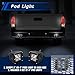 Hawkley Rear Step Bumper Compatible for 2016-2023 Toyota Tacoma, Off Road Tacoma Back Bumper with 2x LED Pod Lights & 2x D-rings & BSM Mounting Bracket