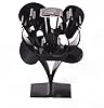 VODA Wood Stove Fan New Designed 4 Blades Heat Powered Fans for Wood Burning Stoves/Log Burner/Fireplace(Black)