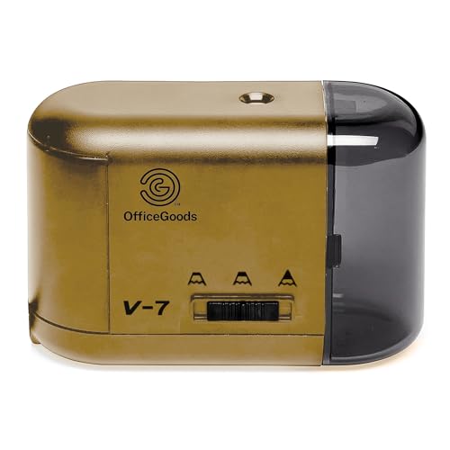 OfficeGoods Electric Pencil Sharpener - Portable, battery or cord powered