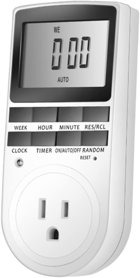 jojofuny Automated Power Timer Socket Digital Clock Large Display Timer Switches Programmable Setting