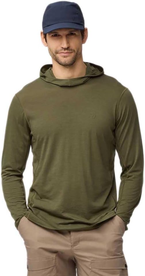 Fjällräven Abisko Men's Wool Hoodie - Temperature Regulating Merino Wool, Lightweight Warmth - Hiking, Trekking