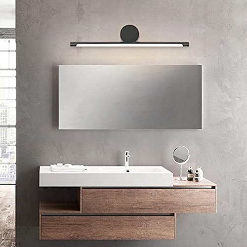 Vaidade Iluminação Simples Moderno 43/56/73/92cm Espelho Luz Frontal Criativo Preto Luxo Villa Casa