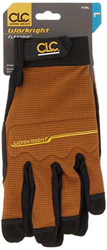 Clc Custom Leathercraft 124L Workright Flex Grip Work Gloves, Shrink Resistant, Improved Dexterity, Tough, Stretchable, Excellent Grip , Assorted #TOP2