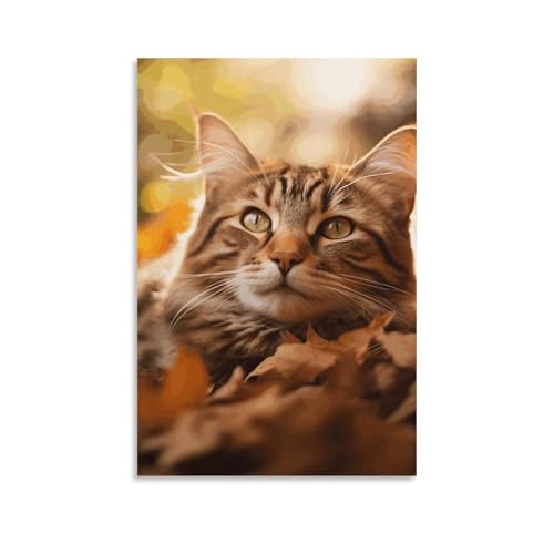 Toile moderne chat couché pour créer une ambiance cocooning dans votre bureau ou chambre