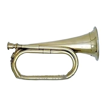 Civil War Era Solid Brass Bugle US Military Cavalry Horn New