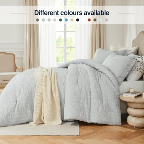 Quataly Full Comforter Set Seersucker Lightweight Bed Set for All Season by Quataly - Used condition - Image 5