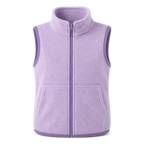 Image of Baogaier Girls Fleece Gilet with Pockets Kids Warm Vest 5-6 Years, Purple