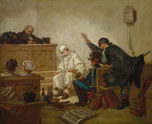 Pintura mural vintage de la Corte Penal, lienzo decorativo SERENDIPITP de alta costura