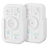Timer for Kids Brushing: 2 Minutes Teeth Brush 20 Seconds Hand Washing 5 Min Toilet 15 Min Shower, Time Management Tool for Children - 2pcs White Gifts for Kids