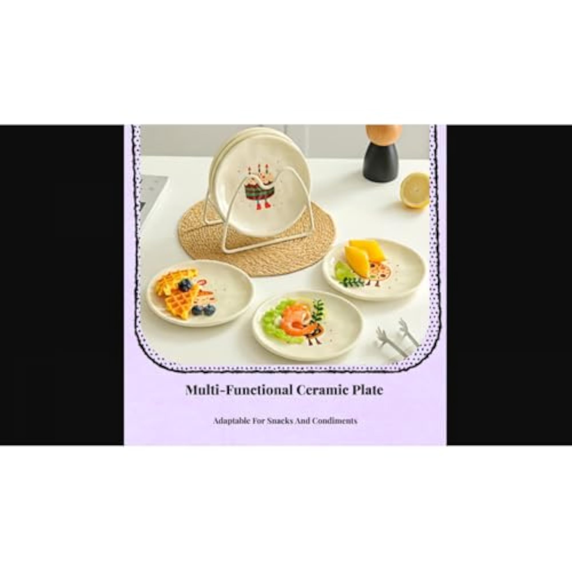 Ceramic Bone Dish, Small Decorative Plate, Cute Tableware for Home Donut