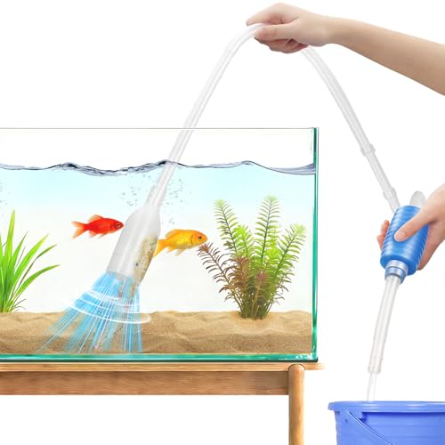 Novique Fish Tank Gravel Cleaning Tools Aquarium Cleaner Hand Siphon Vacuum Pump Water Changer Turtle Tank Accessories