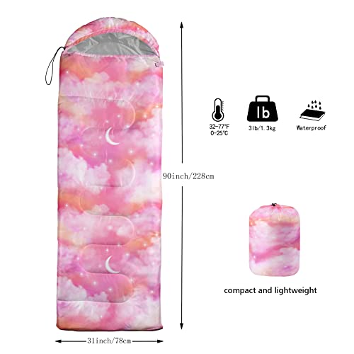 Image of QOOMO Camping Sleeping Bags,3 Season Warm & Cool Weather,Lightweight,Waterproof Sleeping Bags for Adults & Kids,Traveling,and Outdoors,Camping Gear Equipment