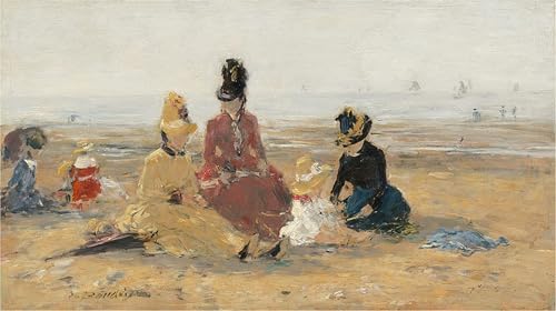 Affiche plage de Trouville Eugène Boudin décoration murale toile 60x90