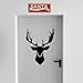 Chic Holiday Deer Outline Vinyl Wall Art Decal - 31" x 23.5" Decoration Vinyl Sticker - Black