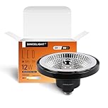 SINCELIGHT GU10 LED Light Bulbs, 12W QR111 Reflector, Professional Anti-Glare AR111 Spotlight, 45 Degree Beam Angle, Warm White 3000K, Pack of 1