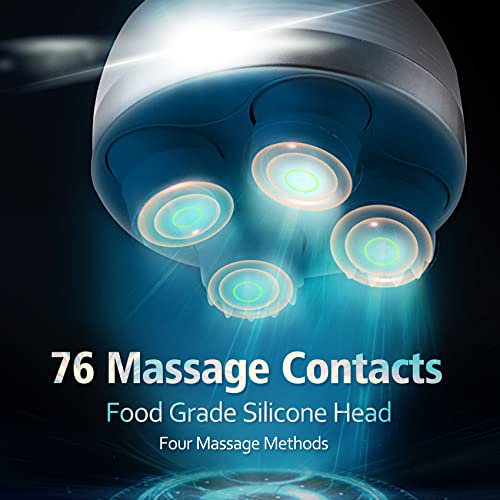 Image of MAYCREATE Electric Scalp Massage USB Scalp Massager with 76 Massage Spots 4 Modes Head Meridians Massager Stress Relief Portable Scalp Massager Shampoo Massagers Scalp Brush Massager