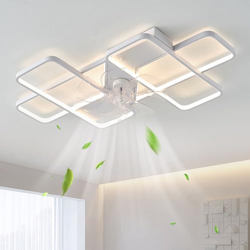 Ventilateur de plafond silencieux pour dormir au frais avec lumière LED