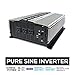GoWISE Power PS1004 3000W Continuous 6000W Surge Peak Power Pure Sine Wave Inverter with Starter Cables and 4 Output Sockets, Updated Model, Grey, Standard