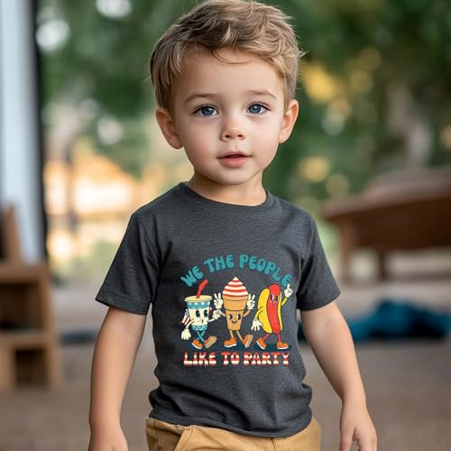 Image of Boys Girls Fourth of July Shirt Toddler Patriotic 4th of July Clothes for Kids 1-7 Years